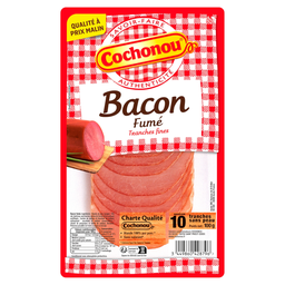 COCHONOU Bacon fumé au bois de hêtre 10 tranches 100 g