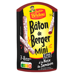 JUSTIN BRIDOU Bâton de Berger mini salsichões com noz de presunto 80 g