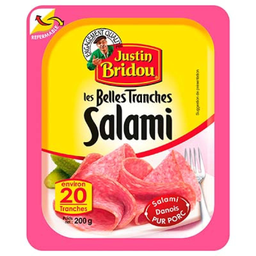 JUSTIN BRIDOU Salame Dinamarquês puro porco fumado 200 g