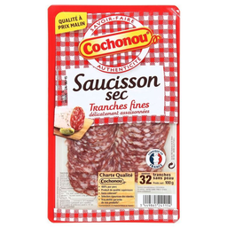 COCHONOU 32 Tranches Saucisson Sec 100 g