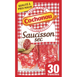 COCHONOU Saucisson sec Tranches fines 30 tranches 93 g