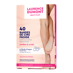 LAURENCE DUMONT Bandes de cire froide jambes et corps argan et aloe vera apaisants 40 bandes
