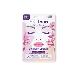 LOUA Masque visage en tissu teint éclat x1