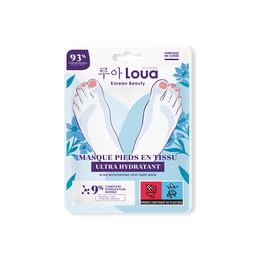 LOUA Masque pied en tissu ultra hydratant 1 pièce