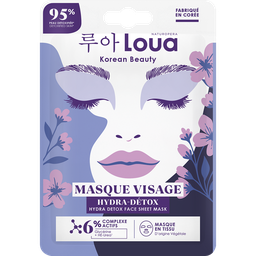 LOUA Masque Tissu Visage Détox Charbon Végétal