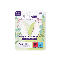 LOUA Masque exfoliant en tissu pour les pieds 1 masque