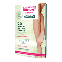 LAURENCE DUMONT Bandes de cire Froide Jambes Corps Toutes Peaux Argan Aloe Vera Naturals