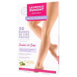 LAURENCE DUMONT Bandes de cire Froide Corps et Jambes Peau Réactive Haute Tolérance Hypoallergénique