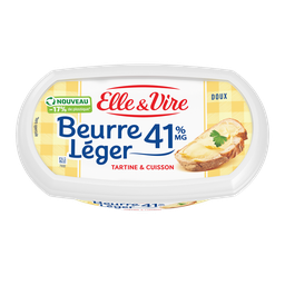 ELLE & VIRE Beurre allégé doux 41% MG ELLE & VIRE