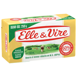 ELLE & VIRE Manteiga Meio-sal 60% Mat. Gr 250 g