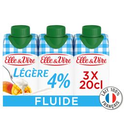 ELLE & VIRE Crème Fluide Et Légère 4% Mat.Gr. ELLE & VIRE