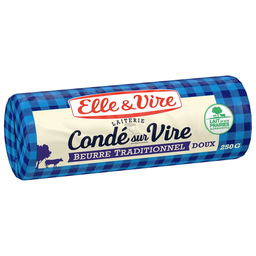 ELLE & VIRE Manteiga tradicional suave rolo 82% MG 250 g