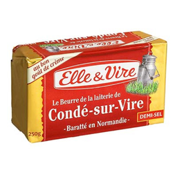 ELLE & VIRE Placa Manteiga 1/2 Sal Condé 250 g