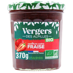 VERGERS DES ALPILLES Compota extra de morango bio 370 g