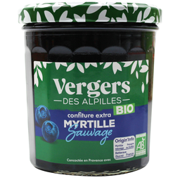 VERGERS DES ALPILLES Compota extra de mirtilo BIO 370 g