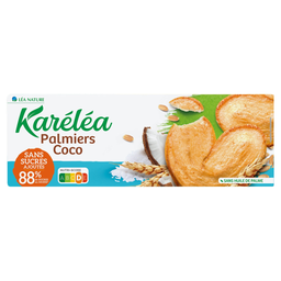 KARELEA Biscuits palmier coco s/sucres ajoutés 100 g