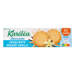 KARELEA Sans Sucres Biscuits gourmands sésame vanille 132 g