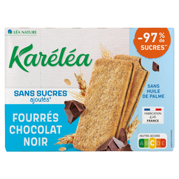KARELEA Biscuits fourrés au chocolat sans sucres ajoutés 170 g