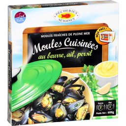 PÊCHERIES SETOISES Moules au beurre, ail, persil PECHERIES SETOISES — la boite de 600g
