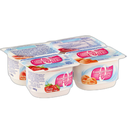 DISCOUNT Fromage blanc aux fruits frais 0% 4x100g