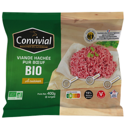 CONVIVIAL Carne picada de vacuno bio 400 g