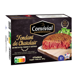 CONVIVIAL Le fondant charolais 5% MG 4 piezas 480 g