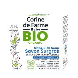 CORINE DE FARME Savon surgras bio bébé extra-doux 100 g