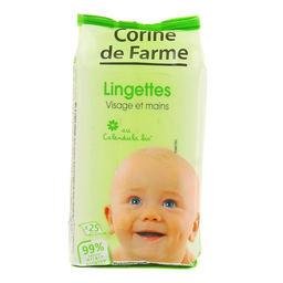 CORINE DE FARME Lingettes Démaquillantes Visage x25