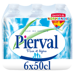 PIERVAL Eau de source plate 6x50cl