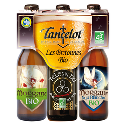 LANCELOT Cerveja les Bretonnes 4,7° bio tripack descoberta 3 x 33 cl