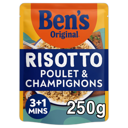 BENS ORIGINAL Risotto poulet champignons sachet express 1 personne 250g