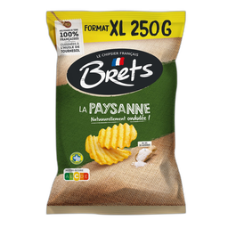 BRETS Chips ondulées La Paysanne au sel de Guérande format XL 250 g