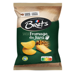 BRETS Chips de pommes de terre ondulées saveur fromage 125 g