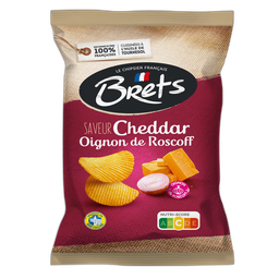BRETS Chips ondulées saveur cheddar oignon de Roscoff 125 g