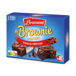 BROSSARD Mini brownie pocket chocolate chips 8 cakes 30 g