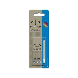 PARKER Cartuchos de tinta Quink Azul Largos 10 unidades