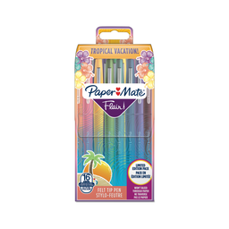 PAPERMATE Rotuladores Flair! Tropical Vacation! surtidos x16