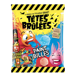 TETES BRULEES Bonbons La Bille Kitache framboise fraise 135 g
