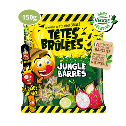 TETES BRULEES Jungle barres bonbons piquants 150 g