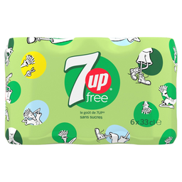 7UP Soda sin azúcares lima limón 6 latas de 33 cl