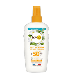 LOVEA Spray hydratant très haute protection FPS 50+ Monoï de Tahiti 150ml