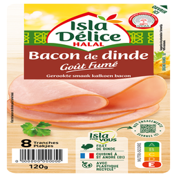 ISLA DELICE Bacon de peru fumado 8 fatias 120 g