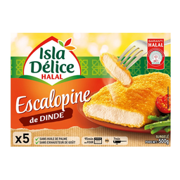 ISLA DELICE Escalopine de peru halal 5 peças 500 g