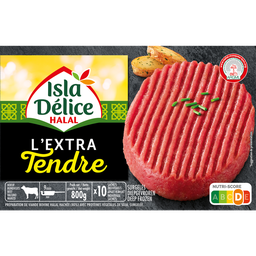 ISLA DELICE Extra tendre carne picada halal 10 piezas 80 g