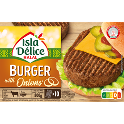 ISLA DELICE Steak haché burger à l'oignon 10 80 g