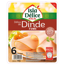 ISLA DELICE Delicia de pavo ahumado 6 lonchas 180 g