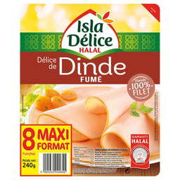 ISLA DELICE Delicia de pavo ahumado halal 8 lonchas 240 g