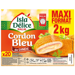 ISLA DELICE Cordon bleu de pavo halal familiar 2 kg