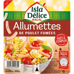 ISLA DELICE Tiras de pollo ahumadas halal 2 x 100 g