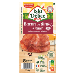 ISLA DELICE Bacon de pavo halal 8 lonchas 120 g